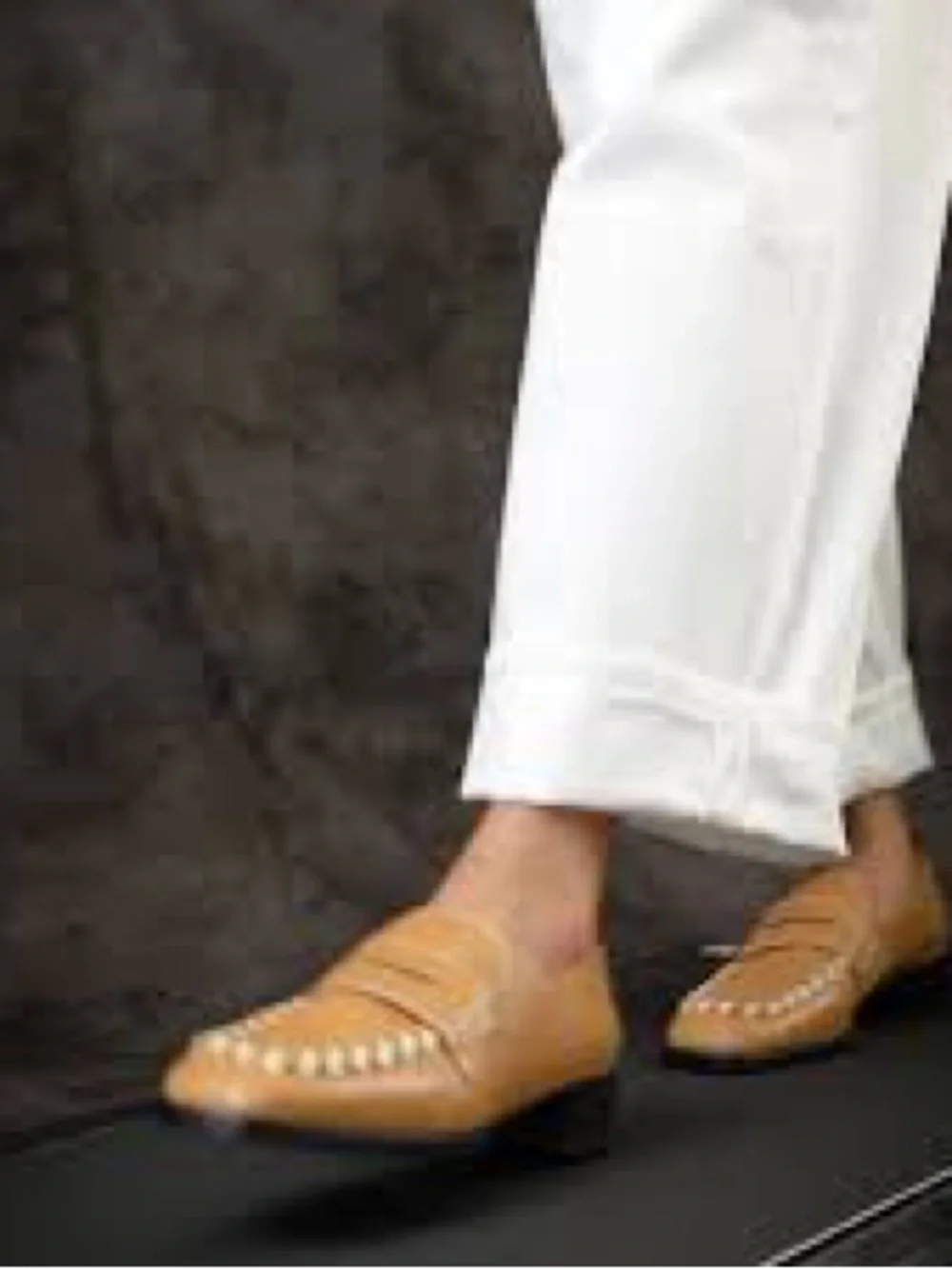 Labucq George Loafers with White Stitching Size 40